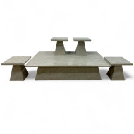 1+4 Marble Coffee Table Set with Elegant and Luxurious Design