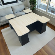 1+4 Marble Coffee Table Set with Elegant and Luxurious Design
