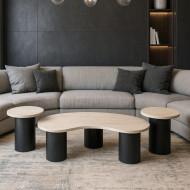 طقم طاولات قهوة مكون من 3 قطع حديث وعصري 