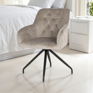 A modern swivel chair with an elegant and comfortable design.