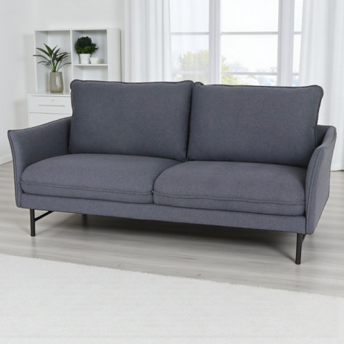 A beautiful, elegant, and high-quality 3-seater sofa in navy blue. A beautiful, elegant, and high-quality 3-seater sofa in navy blue.