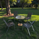 Modern dining table with 4 chairs for outdoor seating