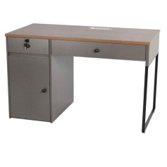 مكتب باللون الرمادي وبني حديث- 120×60×75سم