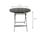 Black round folding table Black round folding table