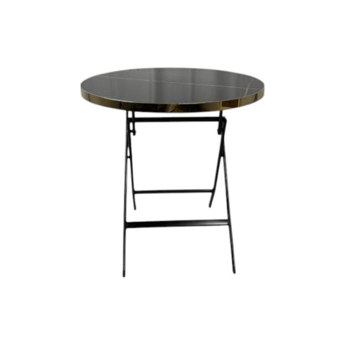 Black round folding table Black round folding table