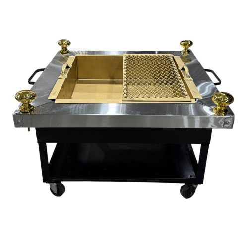 منقل شوي مربع عالي الجودة مقاس 50*50سم منقل شوي مربع عالي الجودة مقاس 50*50سم