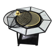 A luxurious, modern, high-quality barbecue, measuring 80*80cm.