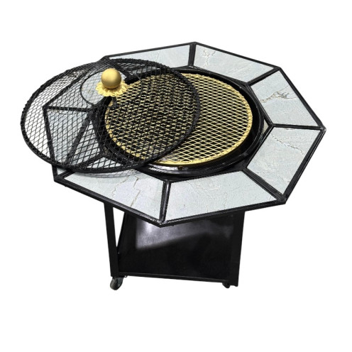 منقل شوي سيراميك فاخر وحديث عالي الجودة مقاس 80*80سم منقل شوي سيراميك فاخر وحديث عالي الجودة مقاس 80*80سم