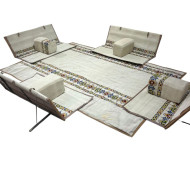 A beautiful, modern Syrian floor seating set - available in several colors.