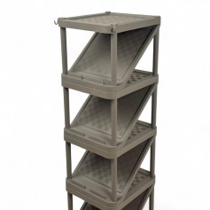 Strong plastic shoe rack 4 floors with tires with the possibility of storage on both sides