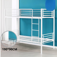 سرير معدني دورين بتصميم كلاسيكي وعصري باللون الابيض 90*190 سم 