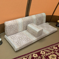 A modern and beautiful 3-piece floor seating set in several colors. A modern and beautiful 3-piece floor seating set in several colors.
