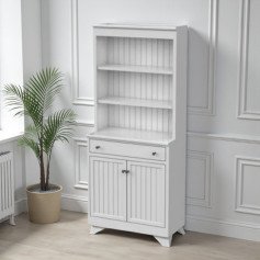 ركن قهوة بتصميم ريفي حديث بأرتفاع 195سم باللون الابيض  ركن قهوة بتصميم ريفي حديث بأرتفاع 195سم باللون الابيض