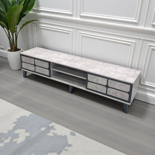 طاولة بلازما بتصميم عصري بطول ١٨٠سم باللون الرمادي