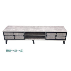 طاولة بلازما بتصميم عصري بطول ١٨٠سم باللون الرمادي