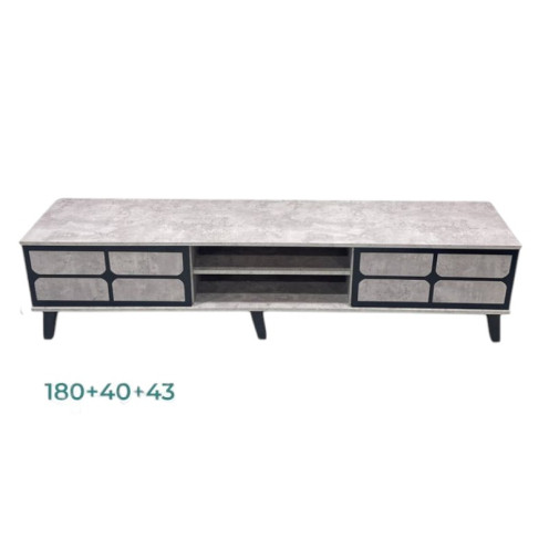 طاولة بلازما بتصميم عصري بطول ١٨٠سم باللون الرمادي