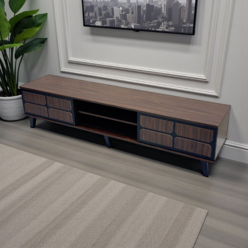 طاولة بلازما بتصميم عصري بطول ١٨٠سم باللون البني الانيق