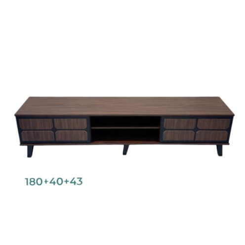 طاولة بلازما بتصميم عصري بطول ١٨٠سم باللون البني الانيق