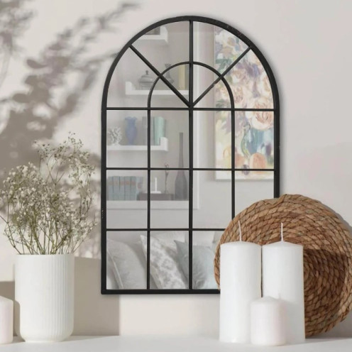 مرايا جدار مقسمة باللون الاسود فاخرة ١٨٠*٩٠سم