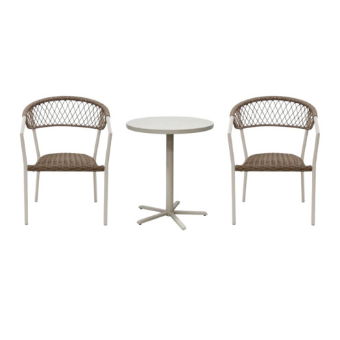 طقم طاولة شاي مع 2 كراسي حديث وعصري 