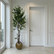 شجرة الزيتون الصناعية الفاخرة (ارتفاع 190 سم) باللون الذهبي