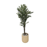 شجرة الزيتون الصناعية الفاخرة بارتفاع 220 سم مركن رخام حديث