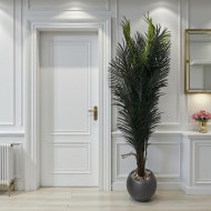 Artificial Palm Tree, 185 cm tall, in a gray pot