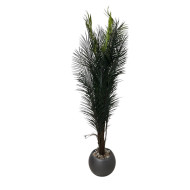 Artificial Palm Tree, 185 cm tall, in a gray pot