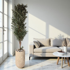 شجرة الزيتون الصناعية الفاخرة بارتفاع 280 سم مركن عصري 