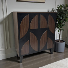 دولاب، خزانة أحذية بابين بتصميم عصري وحديث باللون البني 