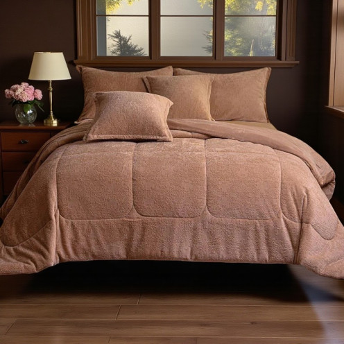 مفرش نفرين مخمل محفور - ادسن - بعدة اللوان