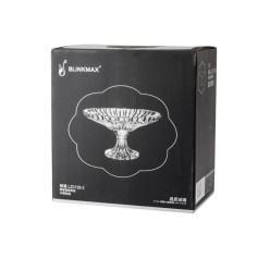 صحن تقديم زجاج بقاعدة دائرية انيق