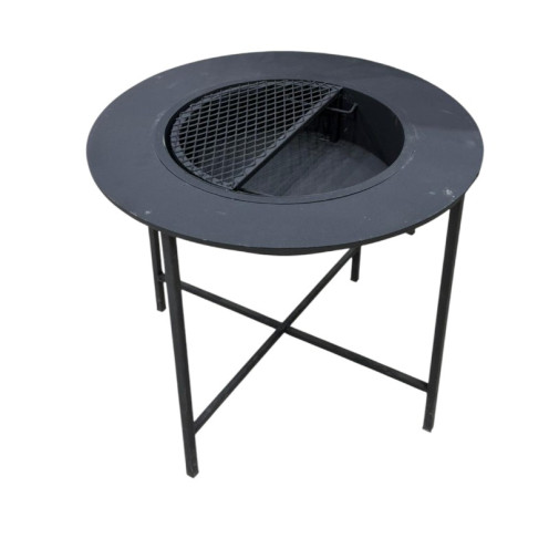  موقد شواء دائري من الحديد عالي الجودة باللون الأسود والذهبي