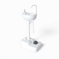 مغسلة للتخييم والرحلات محمول يعمل بالقدم مع خزان مياة 