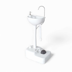 مغسلة للتخييم والرحلات محمول يعمل بالقدم مع خزان مياة 