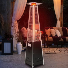 دفاية خارجية هرمية  جهاز تدفئة أنيق وقوي مصمم خصيصًا  للحدئق والمطاعم 