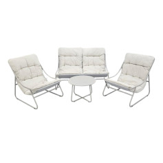 طقم جلسة خارجية استيل ٤ اشخاص حديثة وعصرية