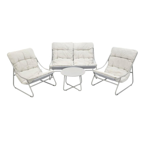 طقم جلسة خارجية استيل ٤ اشخاص حديثة وعصرية