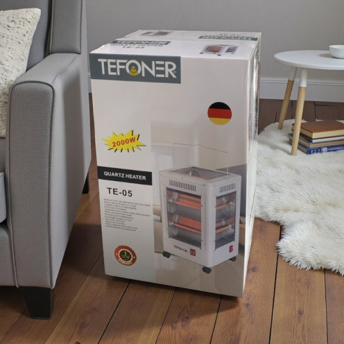 دفاية كهربائية بقوة 2000  واط 4 اوجهه مصممة لتوفير تدفئة شاملة ومريحة. 