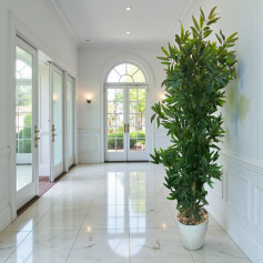  شجرة بامبو صناعية طويلة عالية بارتفاع  170سم بمركن بلاستيكي بعدة اللوان 