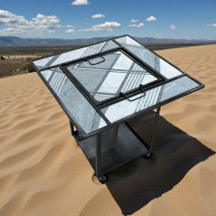 منقل شوي مربع سيراميك فاخر وحديث عالي الجودة بعدة اللوان 