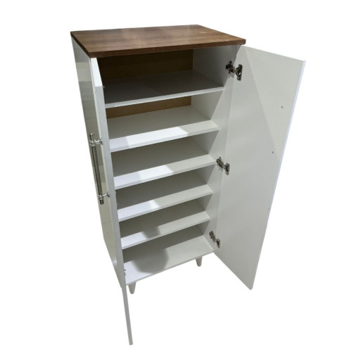 دولاب ، جزامة احذية حديث وفاخر خشب باللون الابيض 