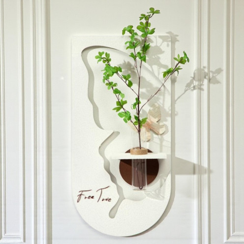 لوحة فنية جدارية جبس مقاسـ ٨٠ سم باللون الابيض بلمسة بنية