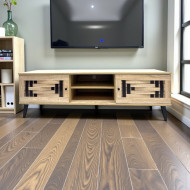 طاولة بلازما ماليزي حديث وانيق خشب بعدة اللوان مقاس 140سم