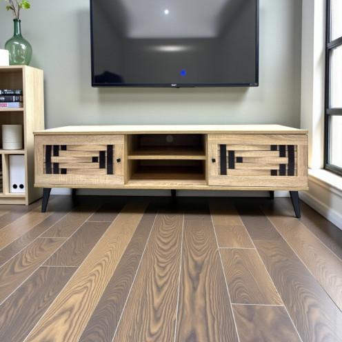 طاولة بلازما ماليزي حديث وانيق خشب بعدة اللوان مقاس 140سم