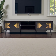 طاولة بلازما ماليزي حديث وانيق خشب بعدة اللوان مقاس200 سم