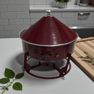 سخان كنافة معدني باللون الاحمر بقواعد عالي الجودة 