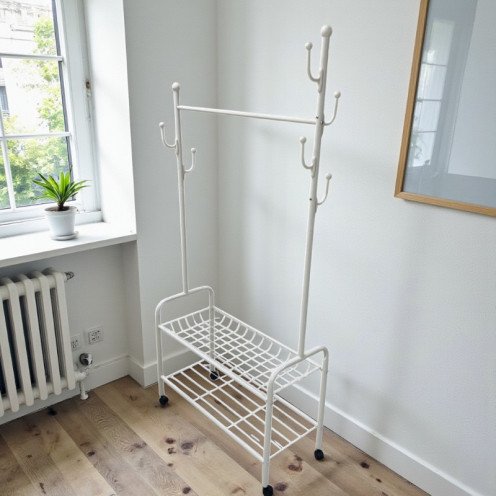 Modern two-tier clothes rack and storage stand in various colors