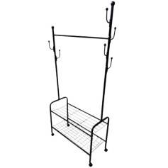 Modern two-tier clothes rack and storage stand in various colors
