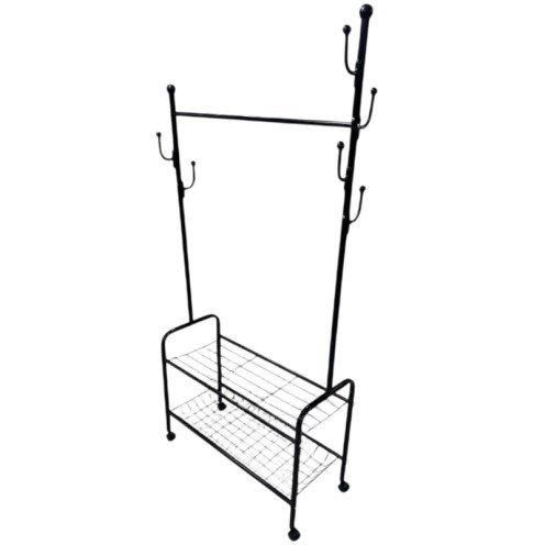 Modern two-tier clothes rack and storage stand in various colors